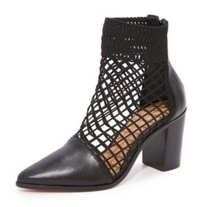 Schutz Booties - Fishnet, Black 7.5